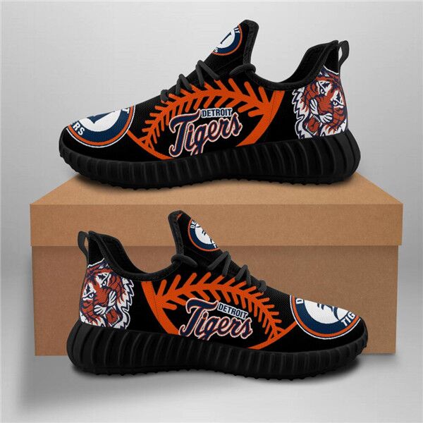 Women's Detroit Tigers Mesh Knit Sneakers/Shoes 008